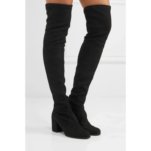 Stuart Weitzman Suede Over The Knee Darla Boots - Picture 1 of 6